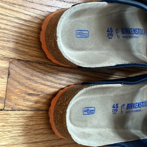 Birkenstock Arizona Birko-Flor Sandals blue Size 12-12.5 (45 Eur) soft footbed - Picture 3 of 8